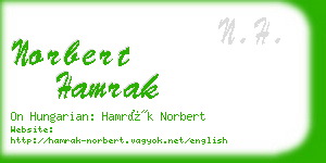 norbert hamrak business card